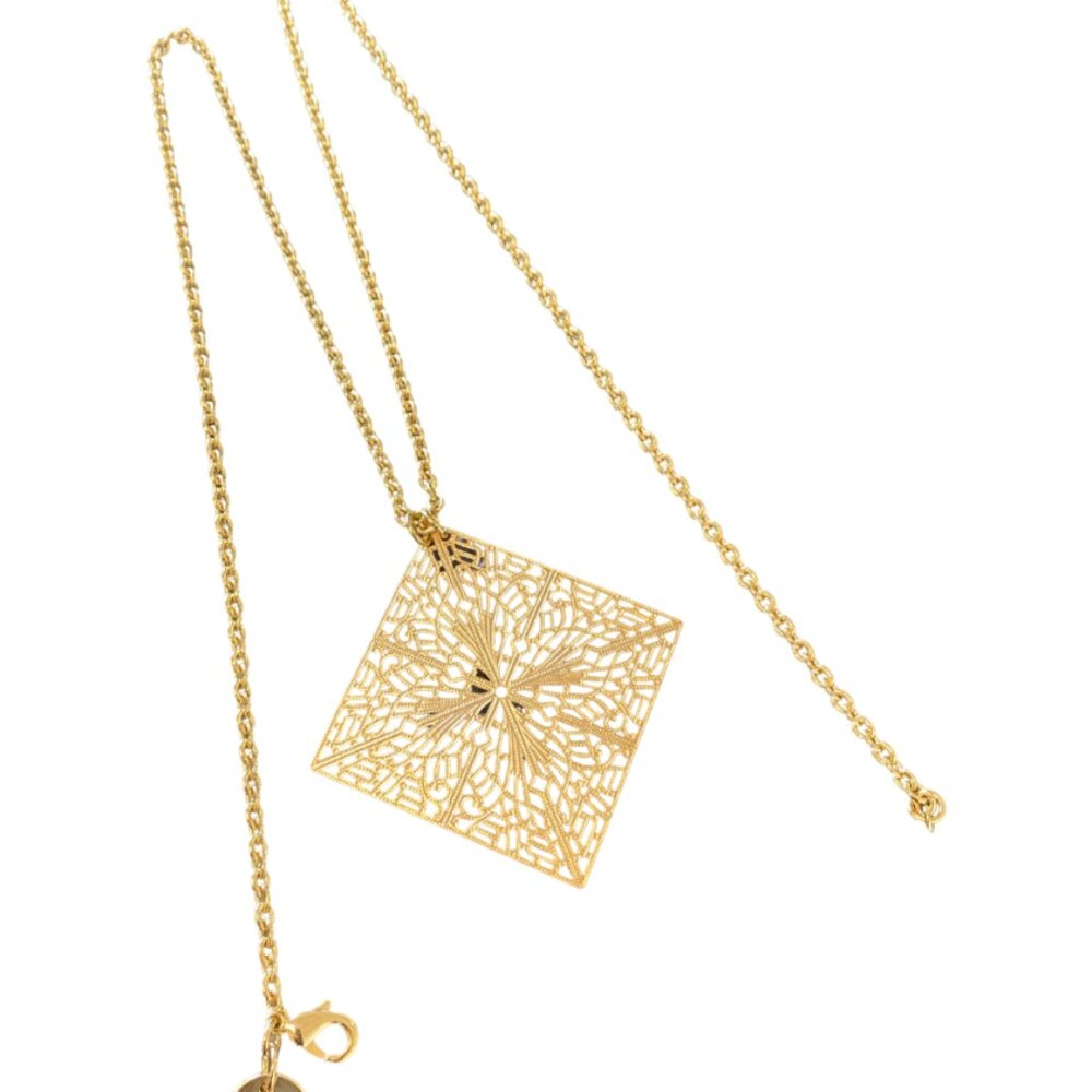 Gold Colored Byzantine Chain Necklace, 1AR or Unoaerre (Italian Brand)